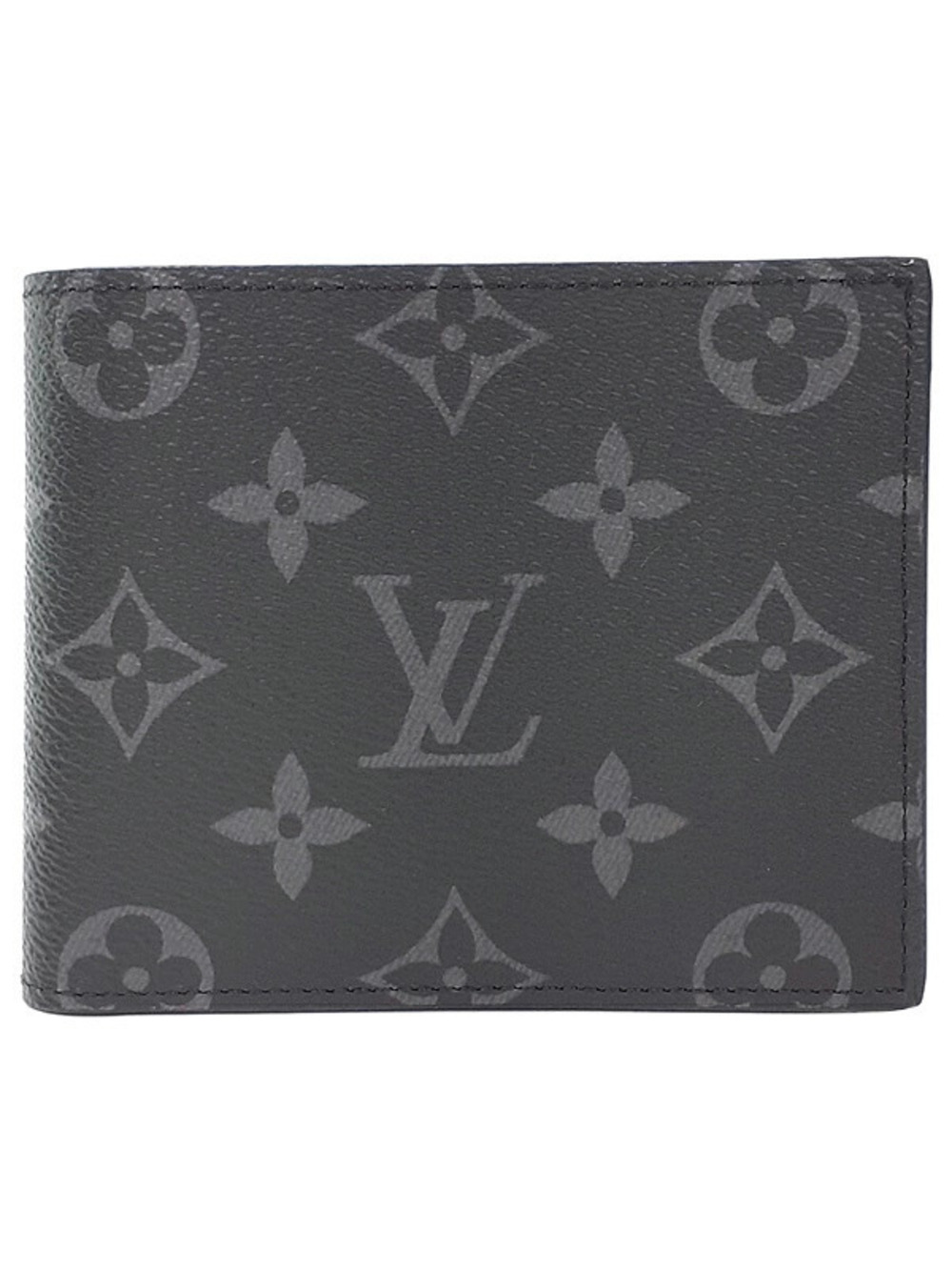 Louis Vuitton Monogram Eclipse Black Portefeuille Marco NM Bi fold Short Wallet